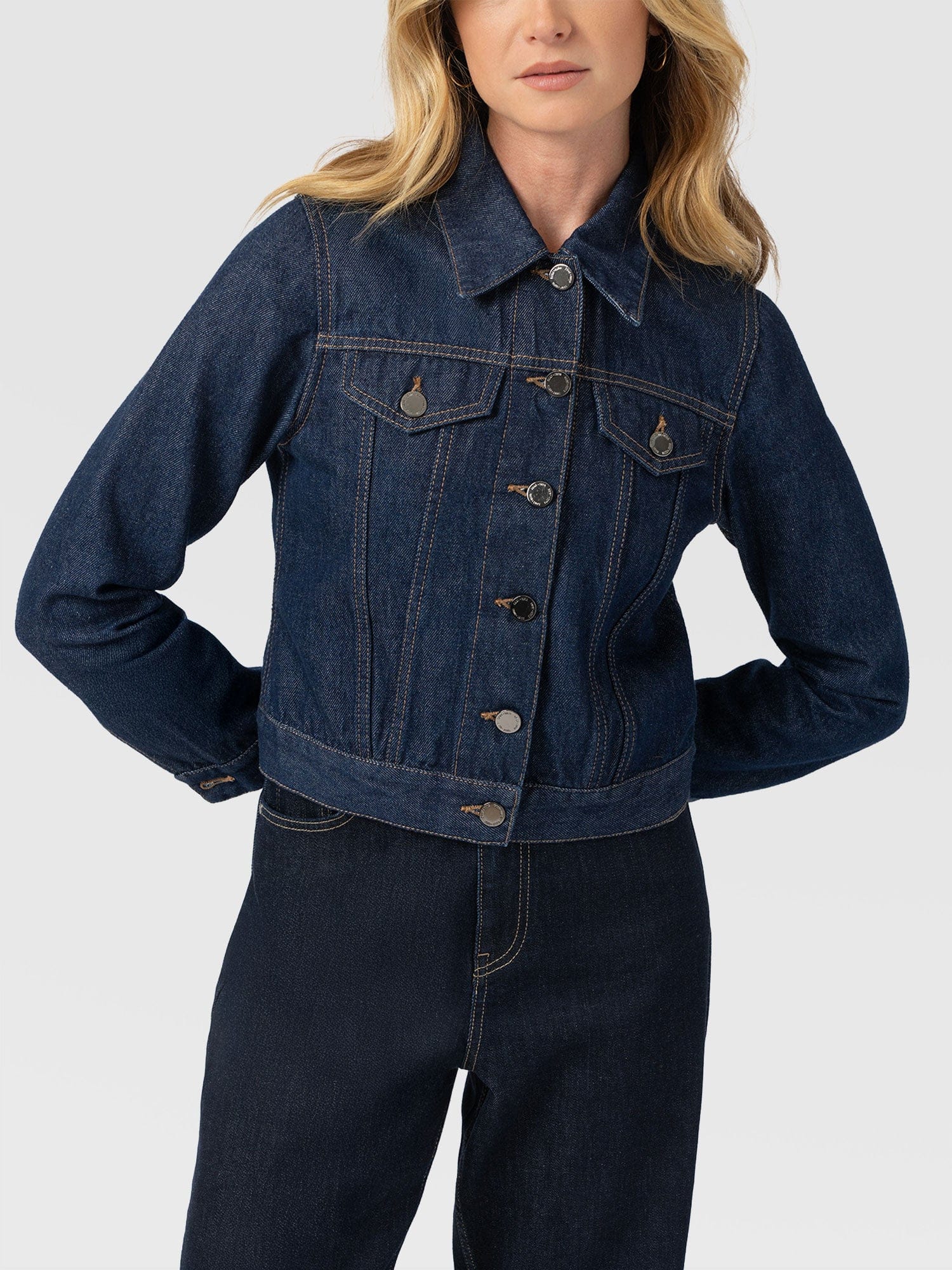 Bowie Denim Jacket - Indigo Blue - Women's Jackets | Saint + Sofia® USA