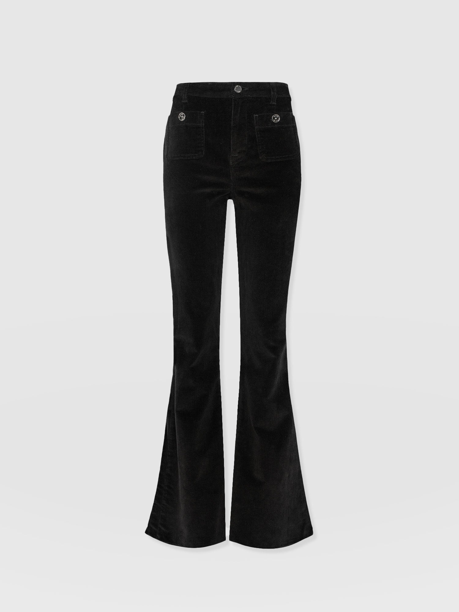 Bowie Flared Pant - Black Cord - Women's Pants | Saint + Sofia® USA