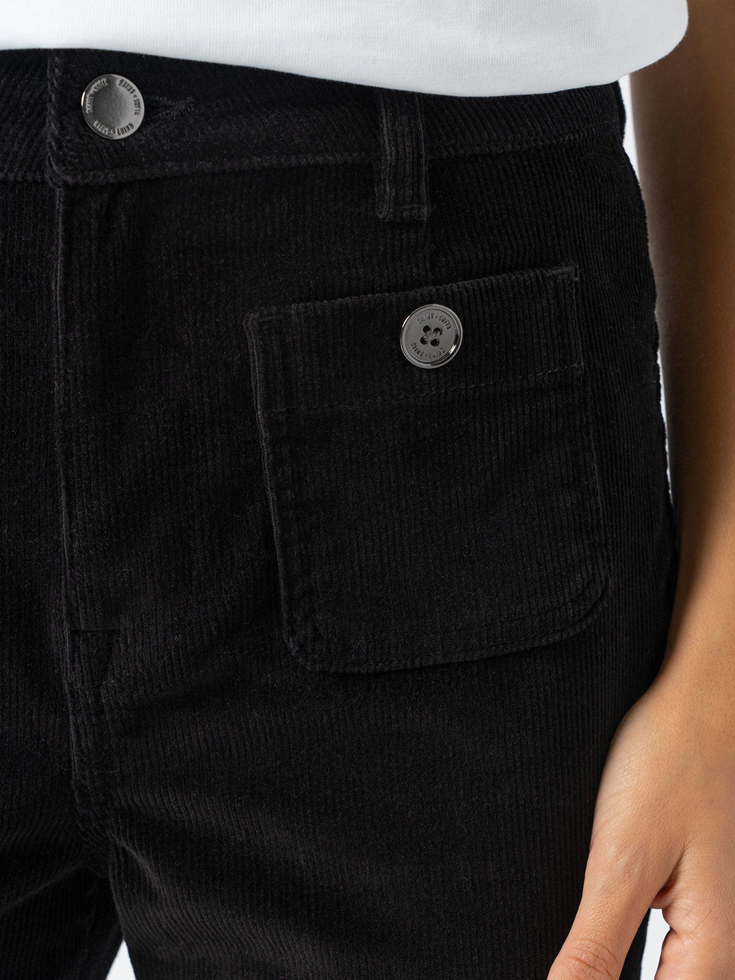 Bowie Flared Pant - Black Cord - Women's Pants | Saint + Sofia® USA