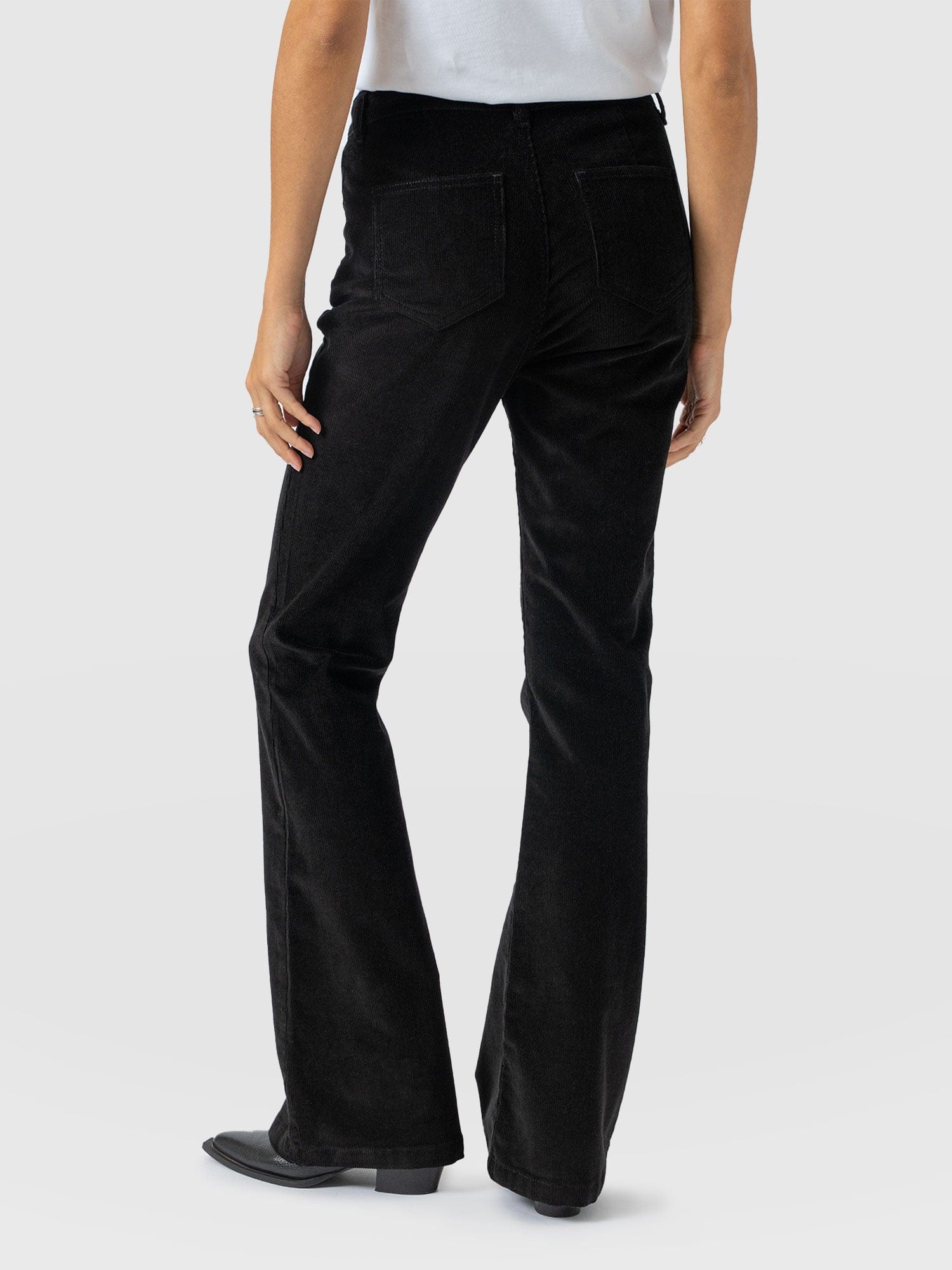 Bowie Flared Pant - Black Cord - Women's Pants | Saint + Sofia® USA