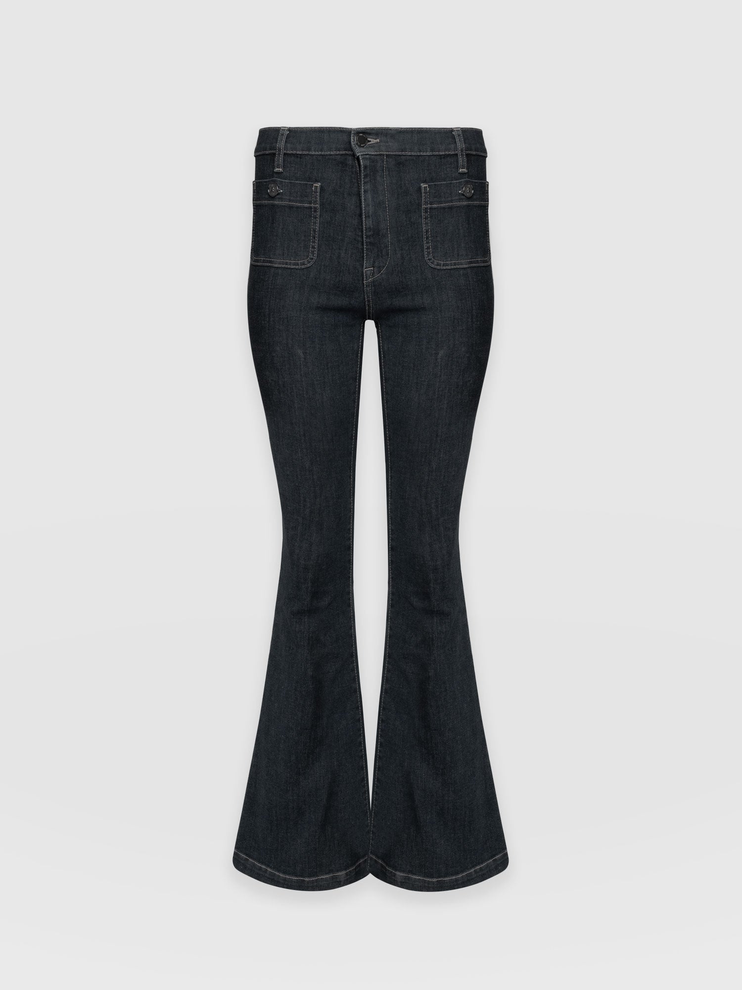 Bowie Stretch Flare Jeans Black - Women's Jeans | Saint + Sofia® US