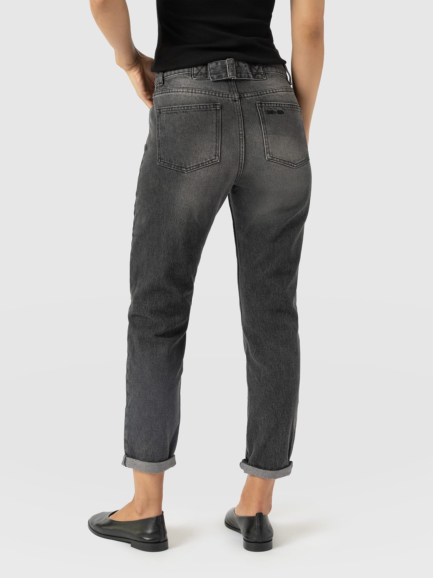 Boyfriend Jeans Black - Women's Jeans | Saint and Sofia® USA