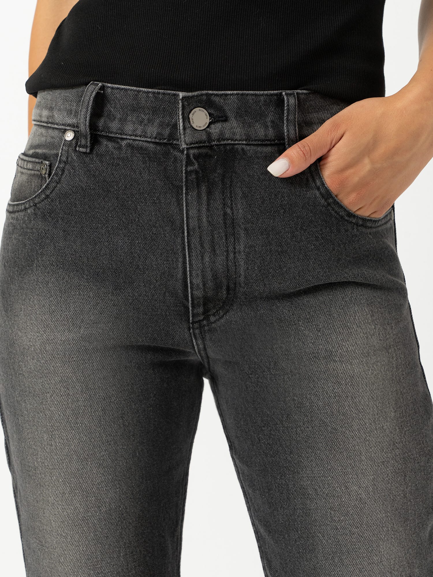 Boyfriend Jeans Black - Women's Jeans | Saint and Sofia® USA