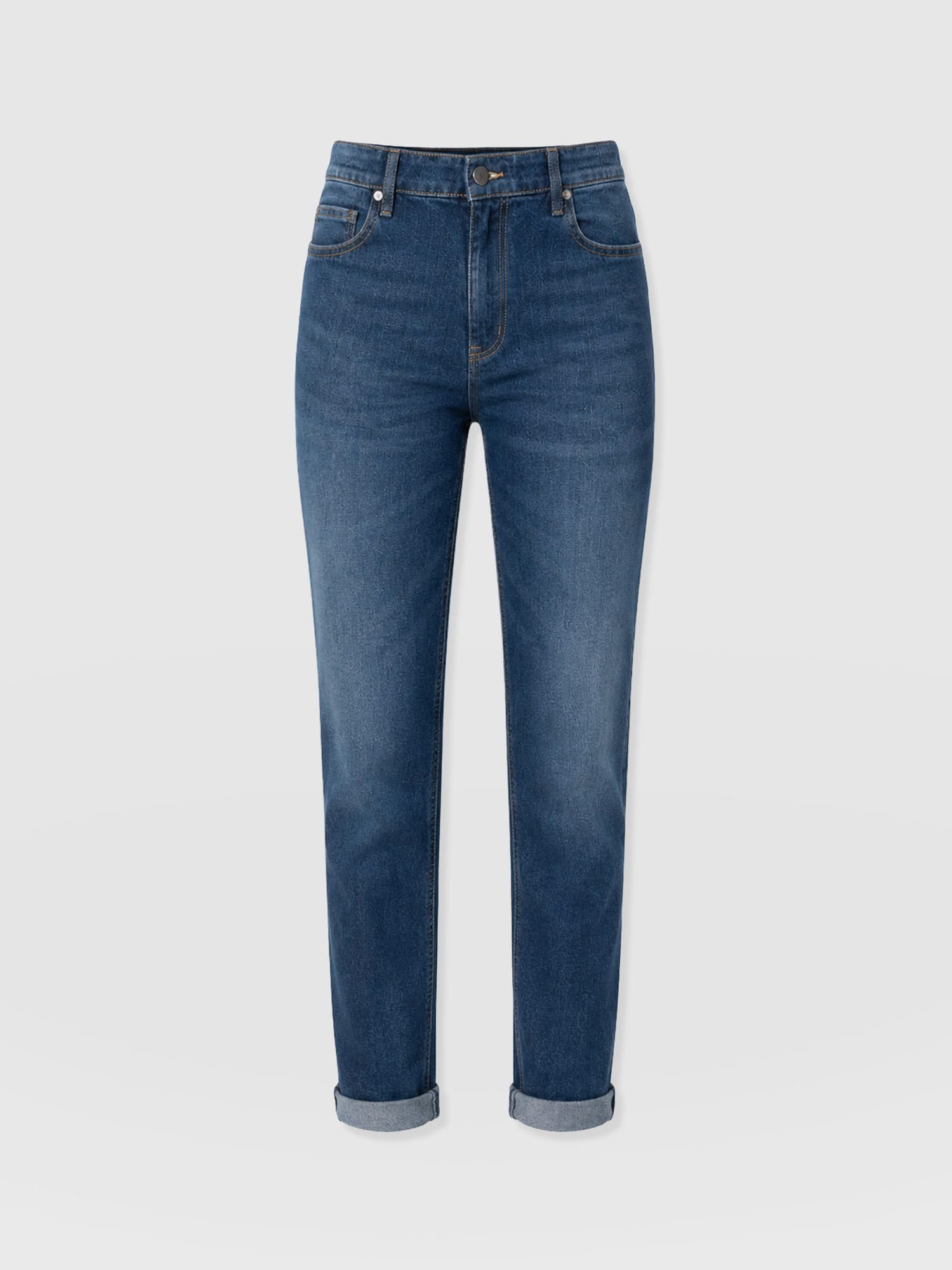 Boyfriend Jeans Mid Blue - Women's Jeans | Saint and Sofia® USA