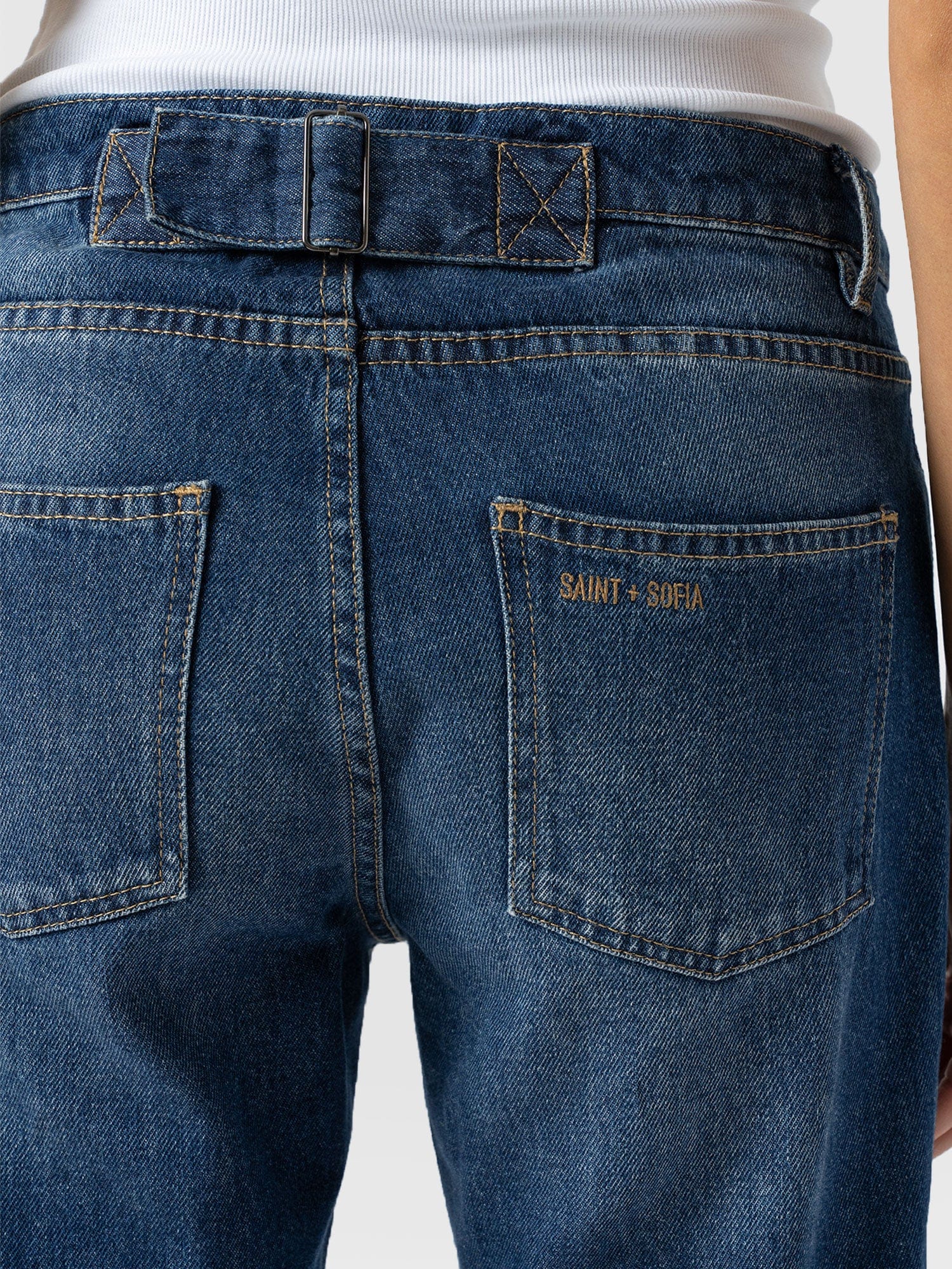 Boyfriend Jeans Mid Blue - Women's Jeans | Saint + Sofia® USA