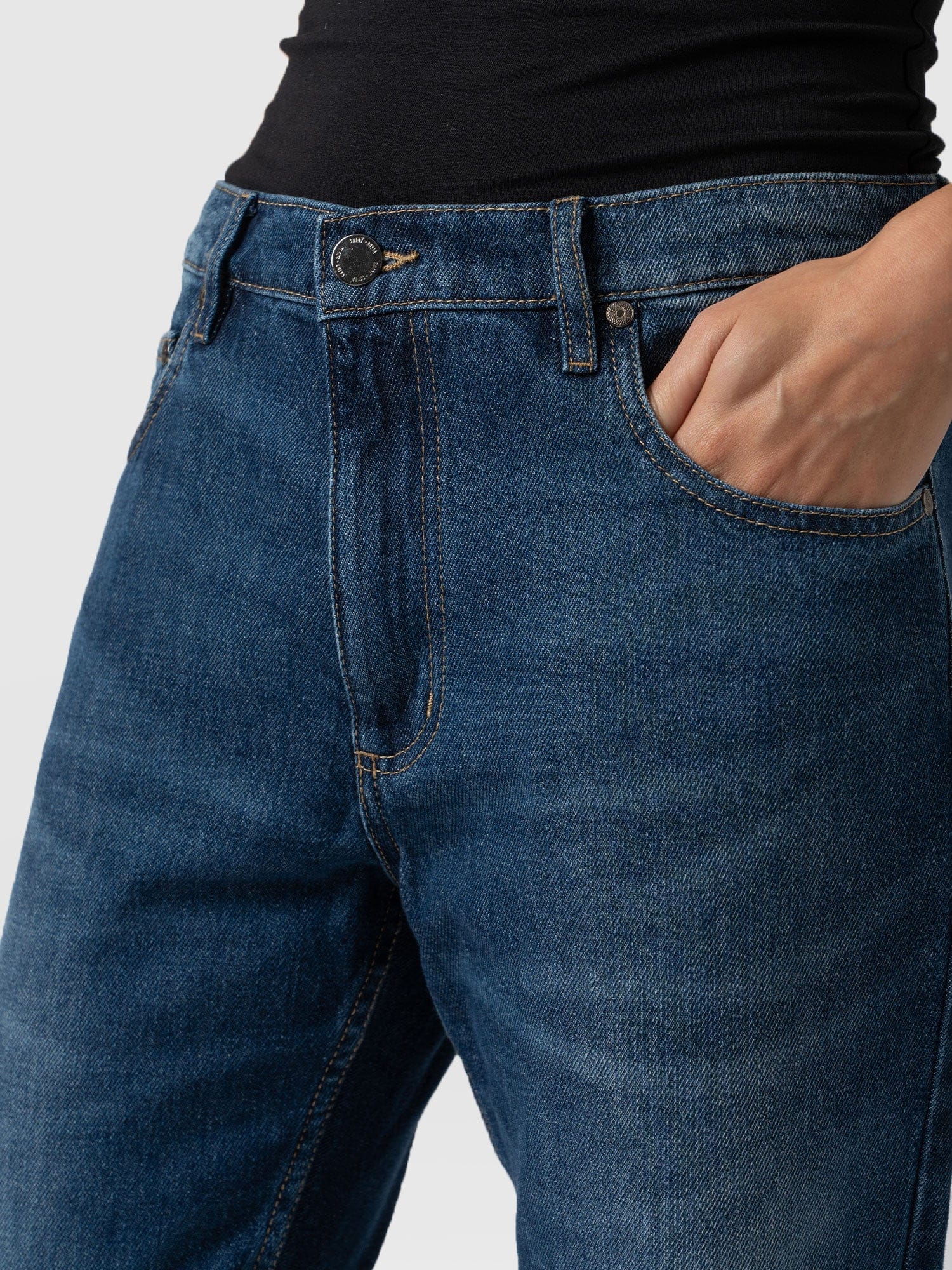 Boyfriend Jeans Mid Blue - Women's Jeans | Saint + Sofia® USA