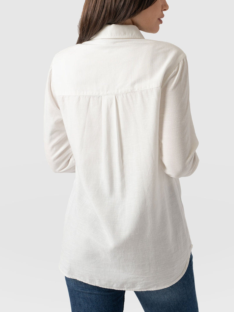 Boyfriend Shirt White - Women's Shirts | Saint + Sofia® USA