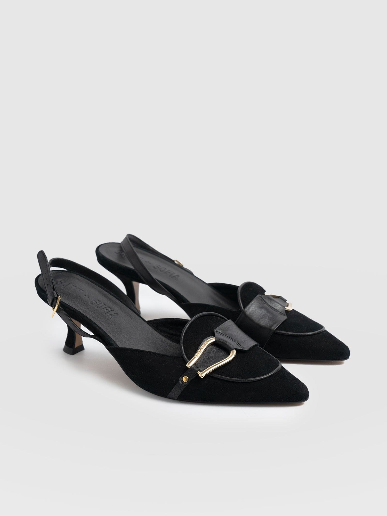 Bridget Sling Back Heels - Black - Women's Sandalss | Saint + Sofia® USA