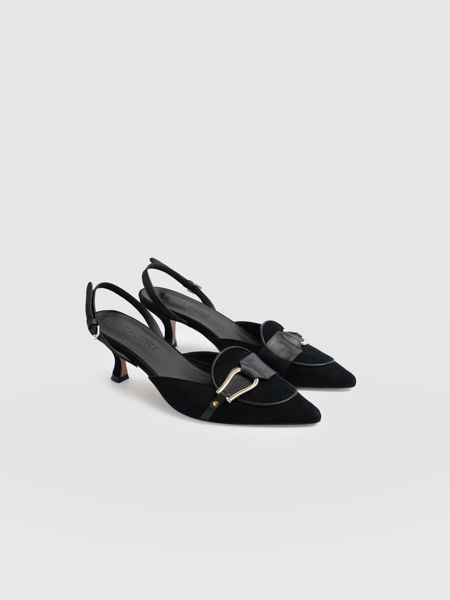 Bridget Sling Back Heels - Black - Women's Sandalss | Saint + Sofia® USA