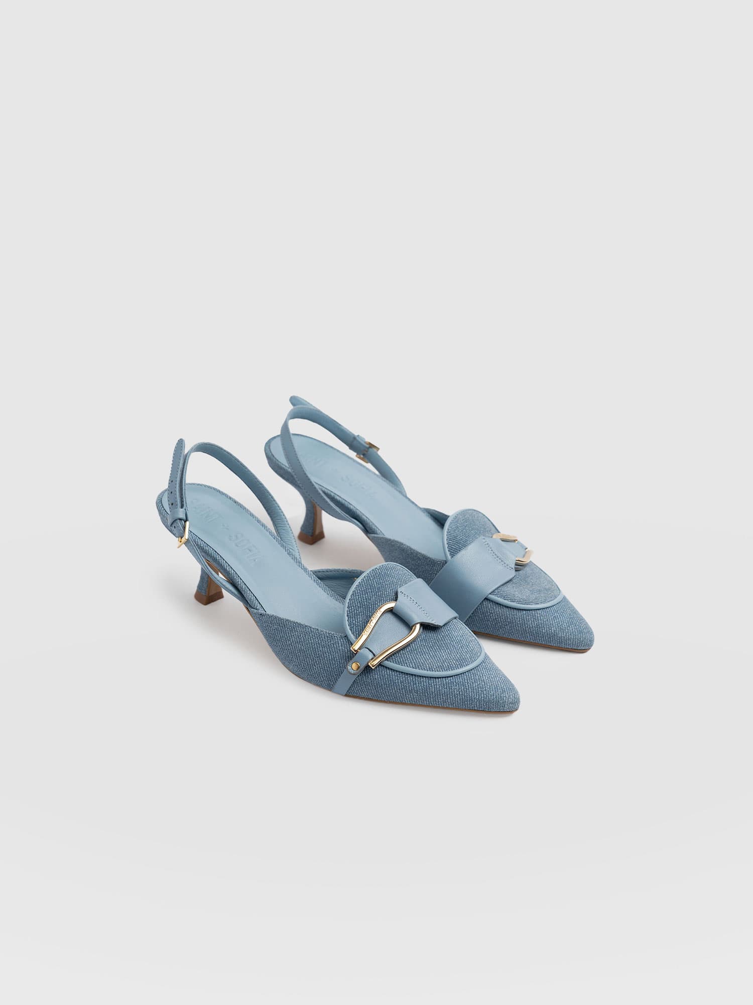 Bridget Sling Back Heels - Blue - Women's Sandals | Saint + Sofia® USA
