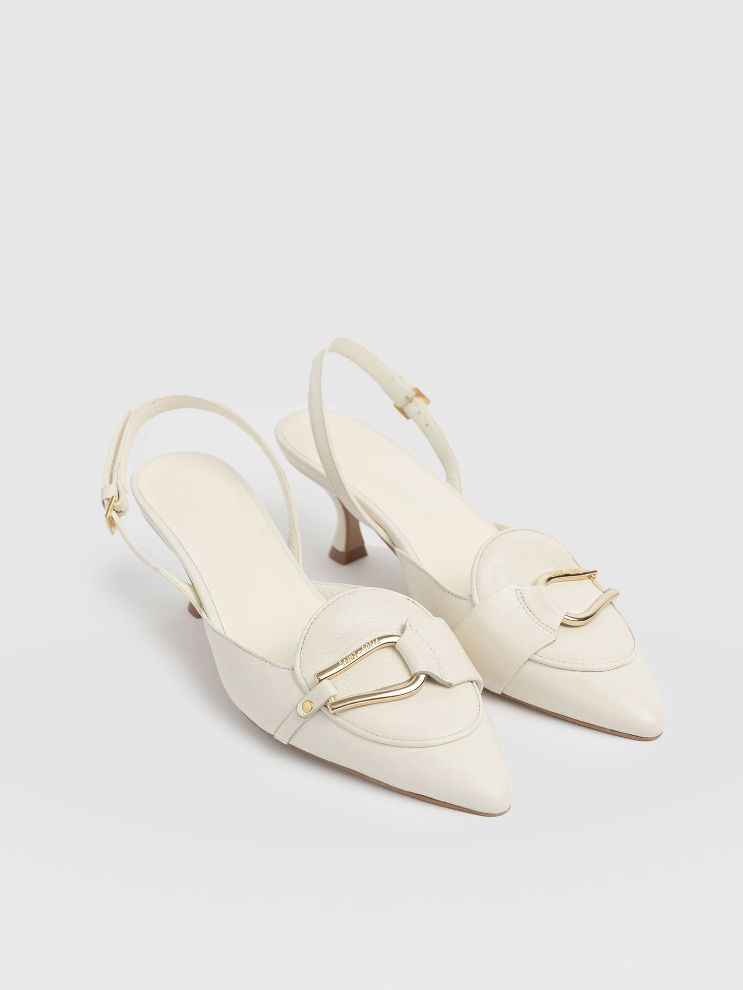 Bridget Sling Back Heels - Cream - Women's Sandalss | Saint + Sofia® USA