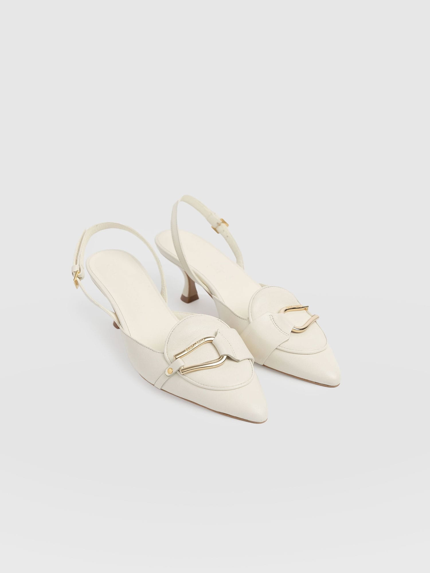 Bridget Sling Back Heels - Cream - Women's Sandalss | Saint + Sofia® USA