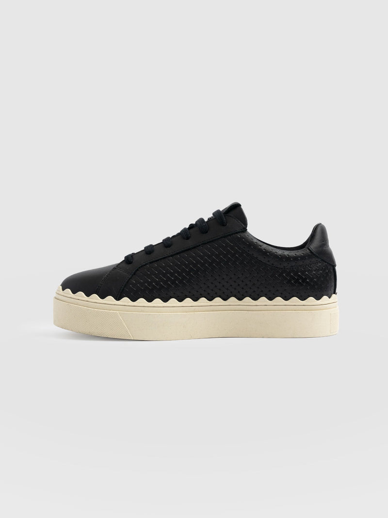 Brook Scallop Sneaker - Black