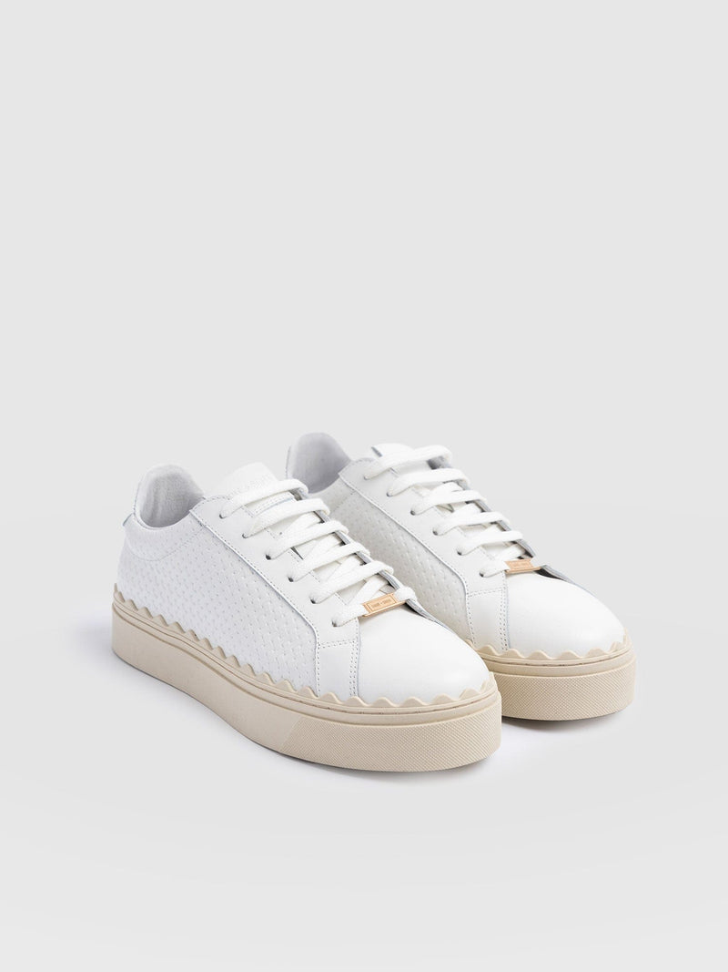 Brook Scallop Sneaker - White