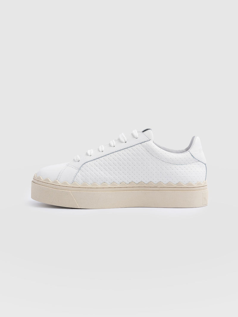 Brook Scallop Sneaker - White