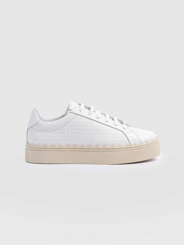 Brook Scallop Sneaker - White