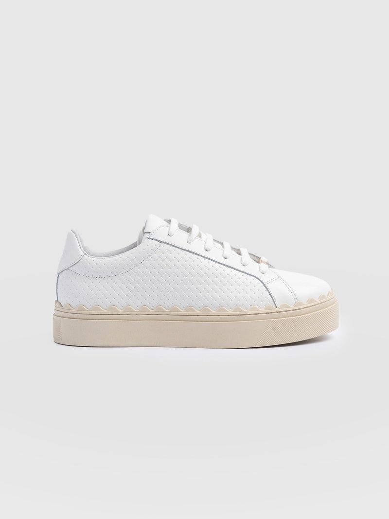 Brook Scallop Sneaker - White