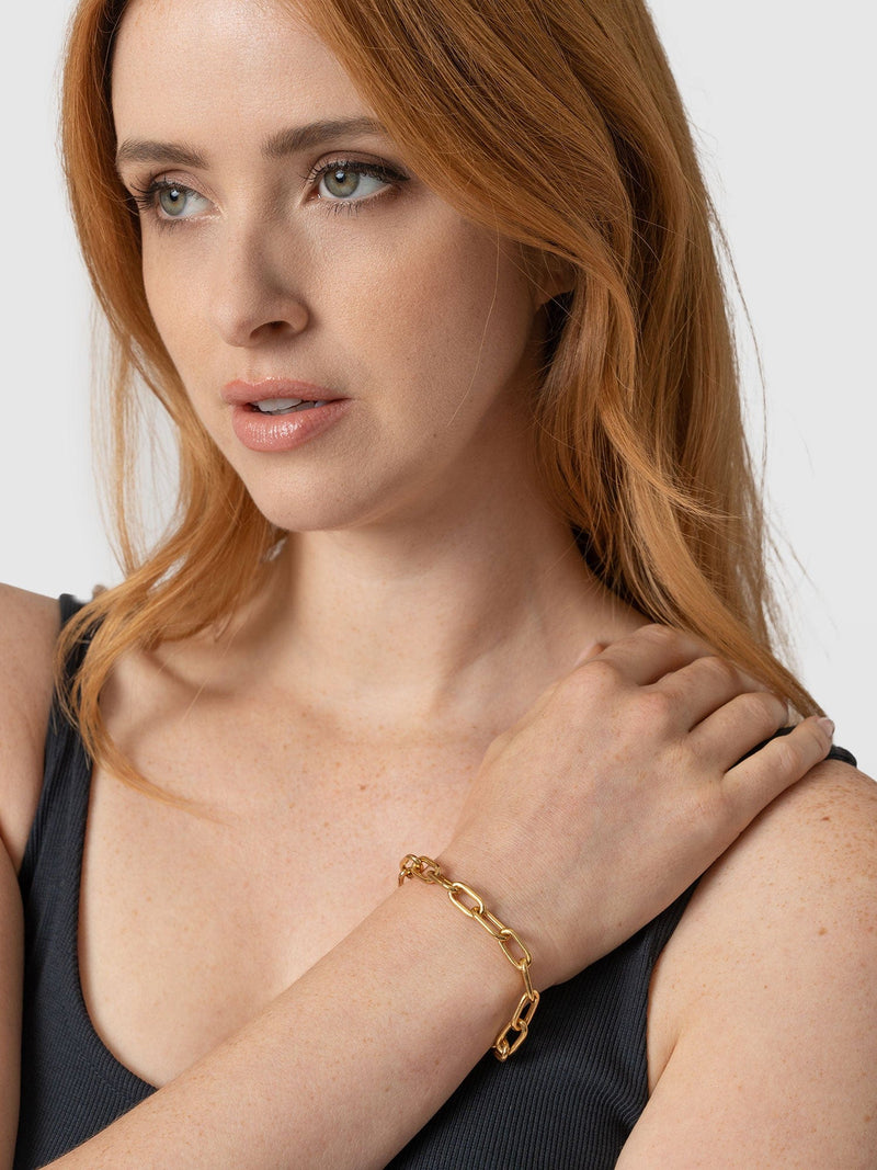 Cable Chain Bracelet Gold - Women's Jewellery | Saint + Sofia® USA
