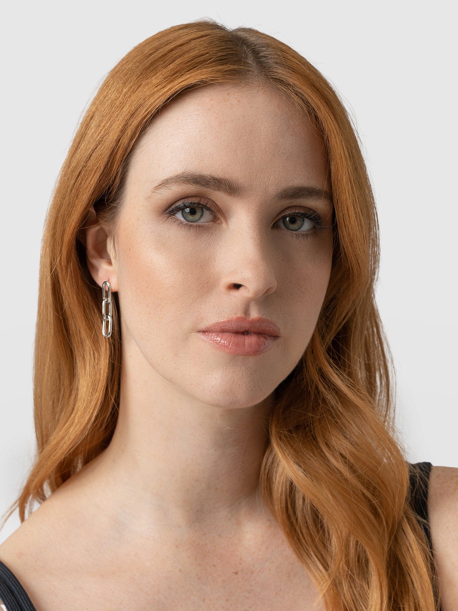 Cable Chain Drop Earrings Silver - Women's Jewellery | Saint + Sofia® USA