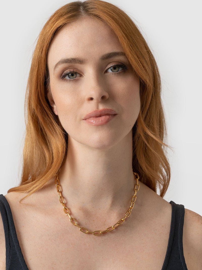 Cable Chain Necklace Gold - Women's Jewellery | Saint + Sofia® USA