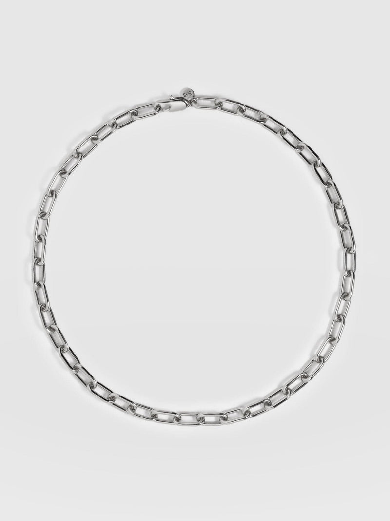 Cable Chain Necklace Silver - Women's Jewellery | Saint + Sofia® USA