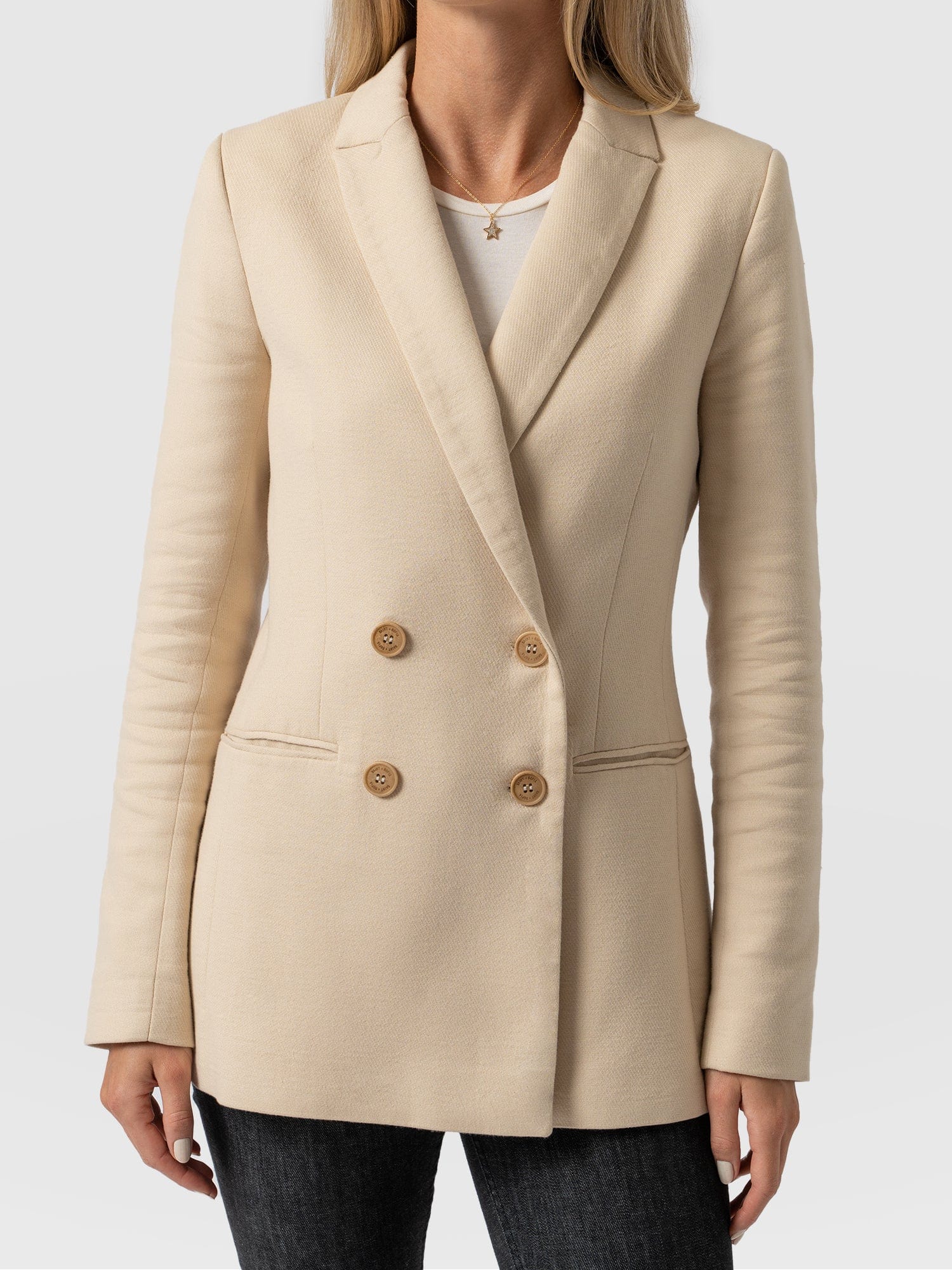 Cream blazer sale womens