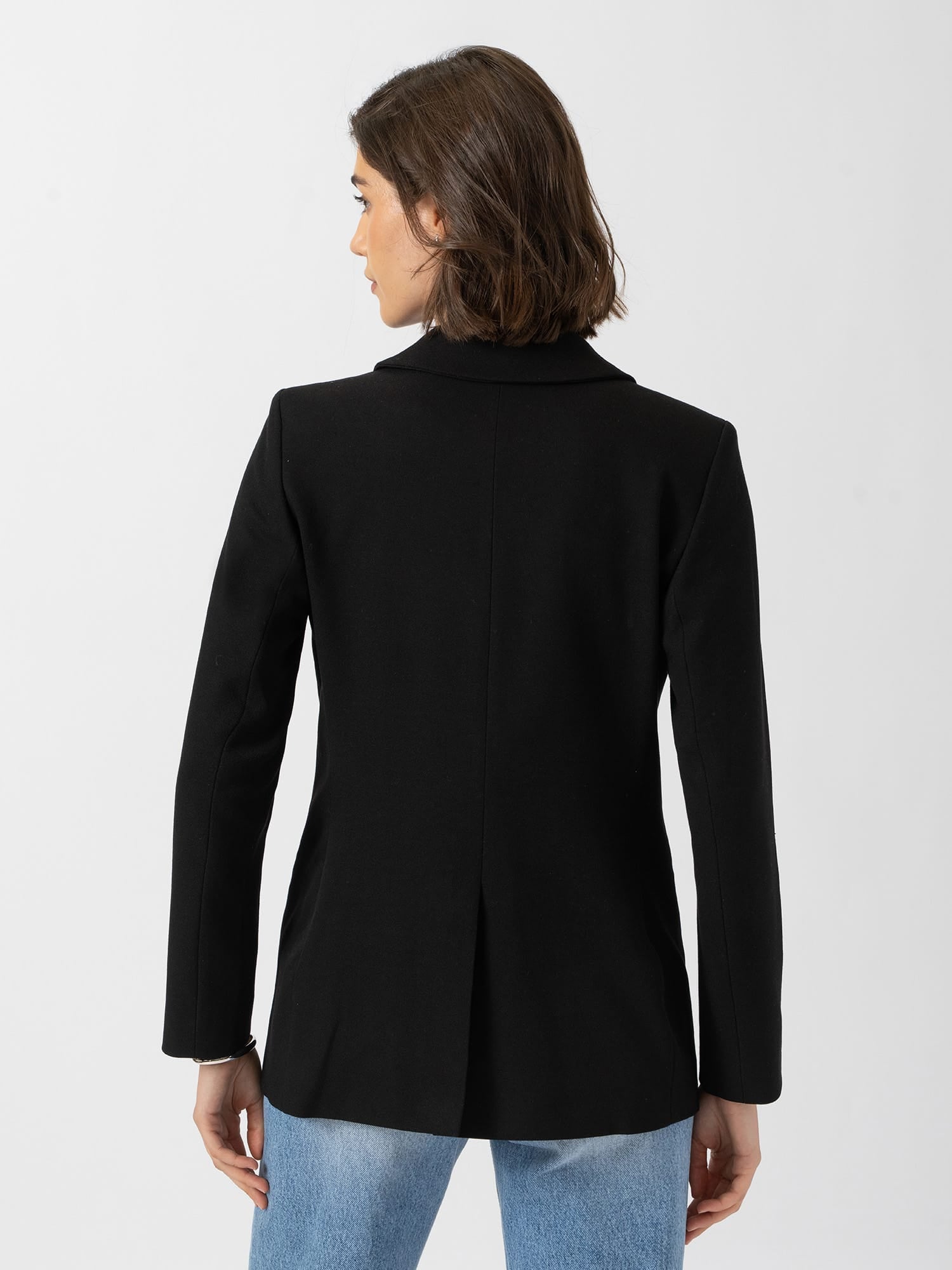 Cambridge Blazer Black Crepe - Women's Blazers | Saint and Sofia® USA