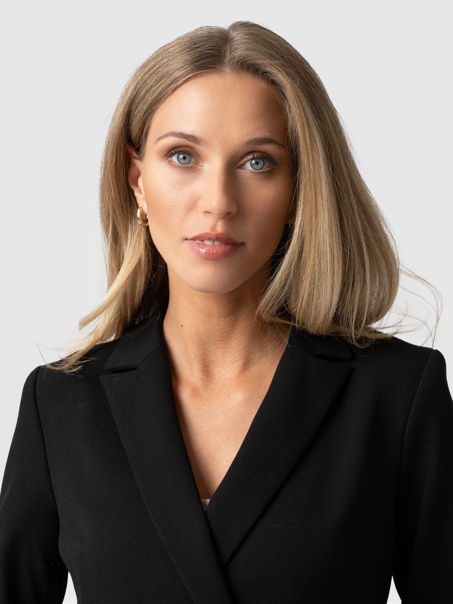 Cambridge Blazer Black Crepe Women's Blazers Saint + Sofia® USA