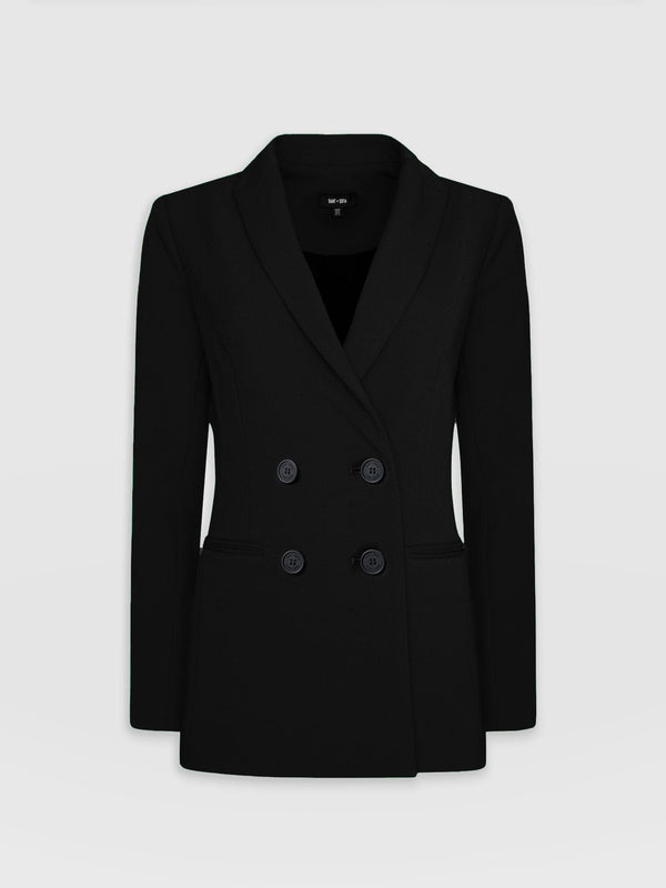 Cambridge Blazer Black Crepe - Women's Blazers | Saint + Sofia® USA