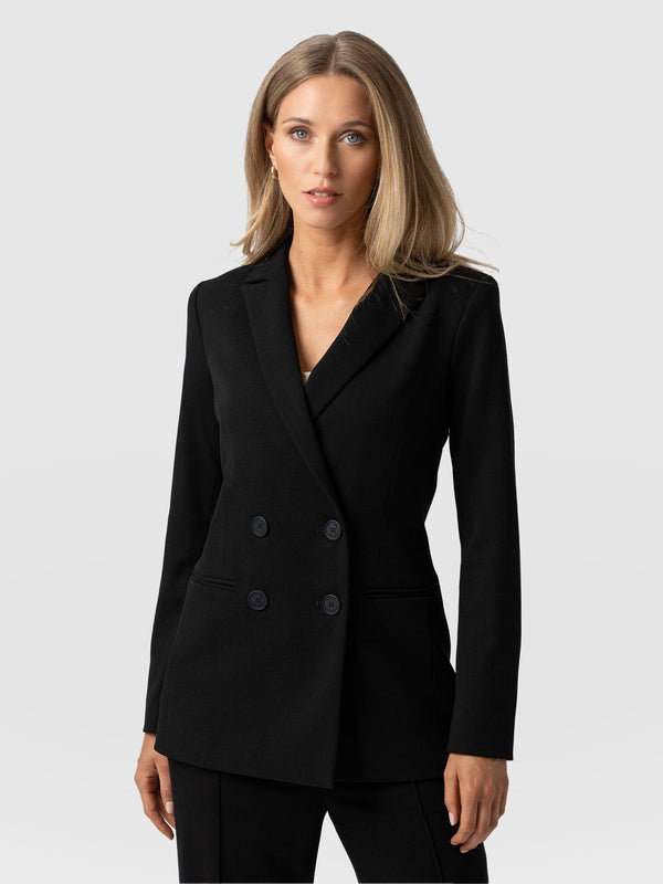 Cambridge Blazer Black Crepe - Women's Blazers | Saint + Sofia® USA