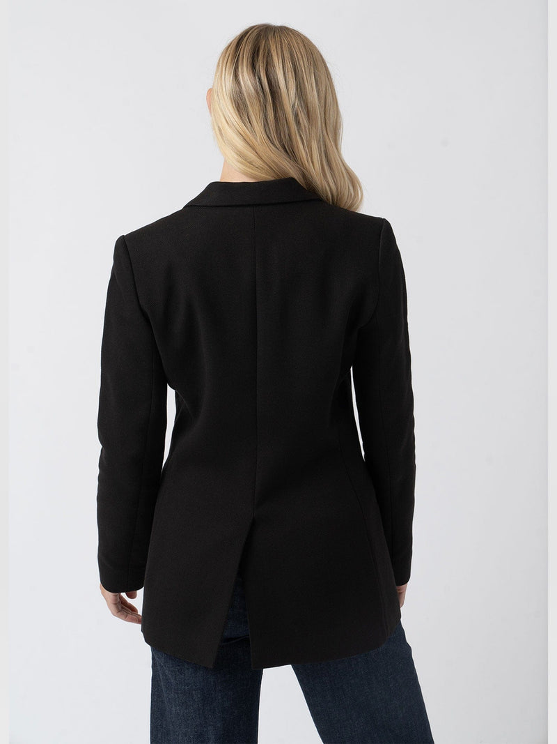 Cambridge Blazer Black Crepe - Women's Blazers | Saint + Sofia® USA