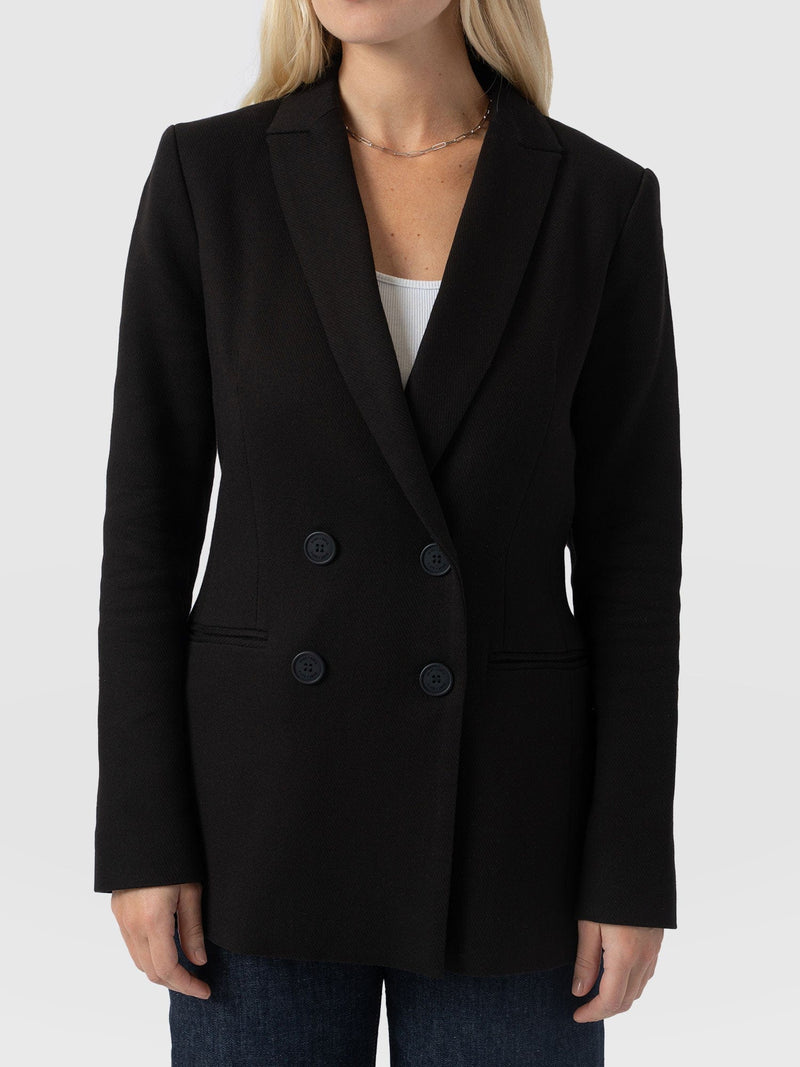 Cambridge Blazer Black Crepe - Women's Blazers | Saint + Sofia® USA