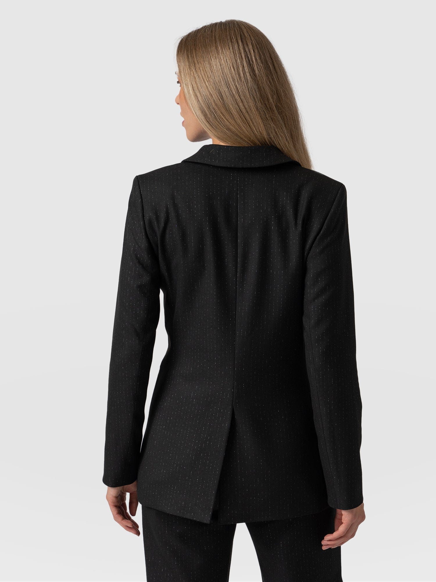 Cambridge Blazer Black Pinstripe - Women's Blazers | Saint + Sofia® USA