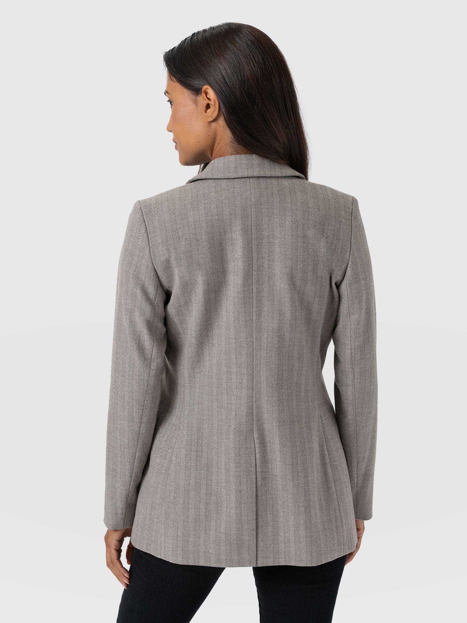 Cambridge Blazer - Brown Herringbone - Women's Jackets | Saint + Sofia® USA