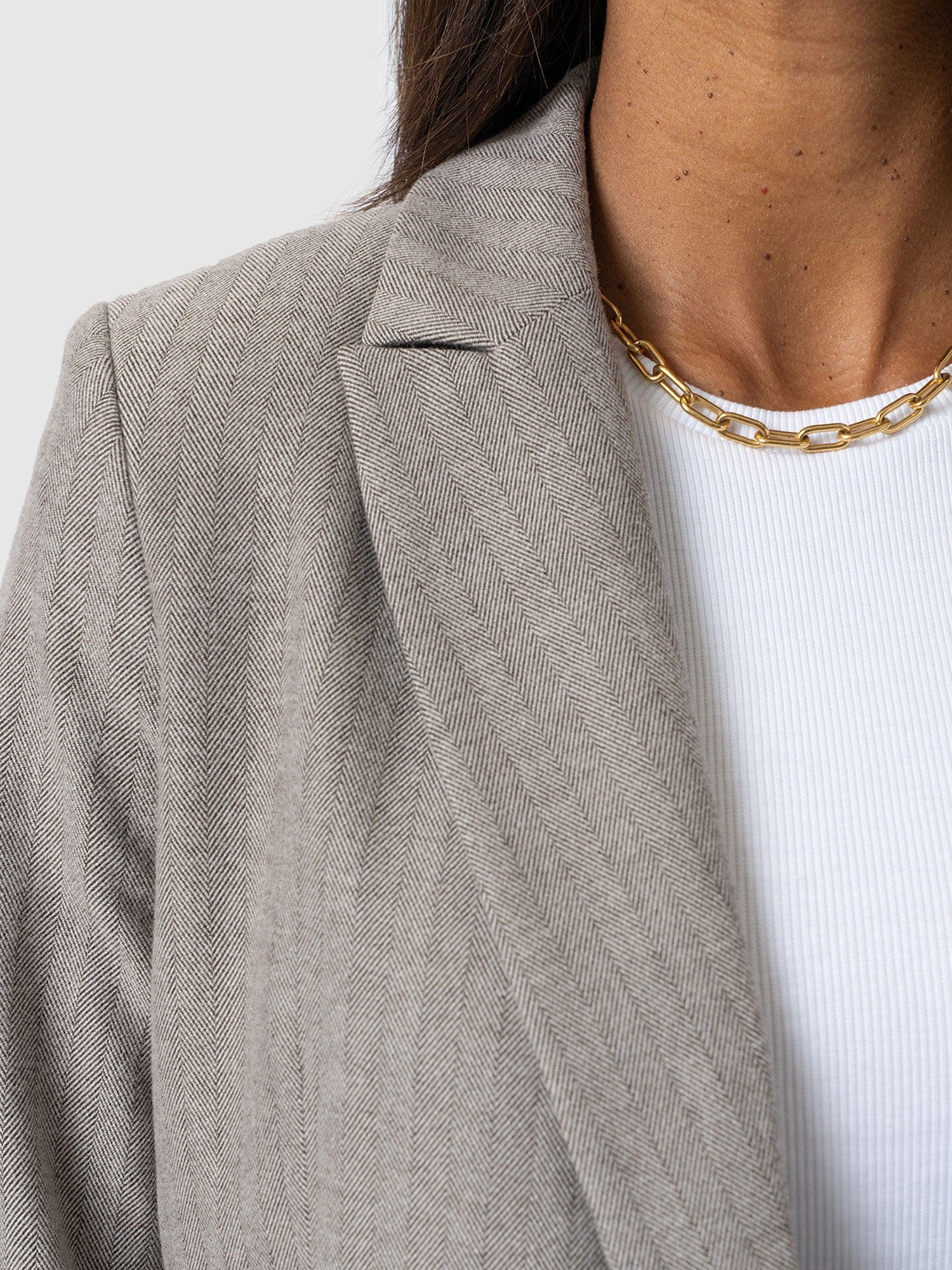Cambridge Blazer - Brown Herringbone - Women's Jackets | Saint + Sofia® USA
