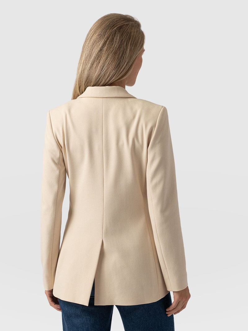 Cambridge Blazer Crepe Beige - Women's Blazers | Saint + Sofia® USA