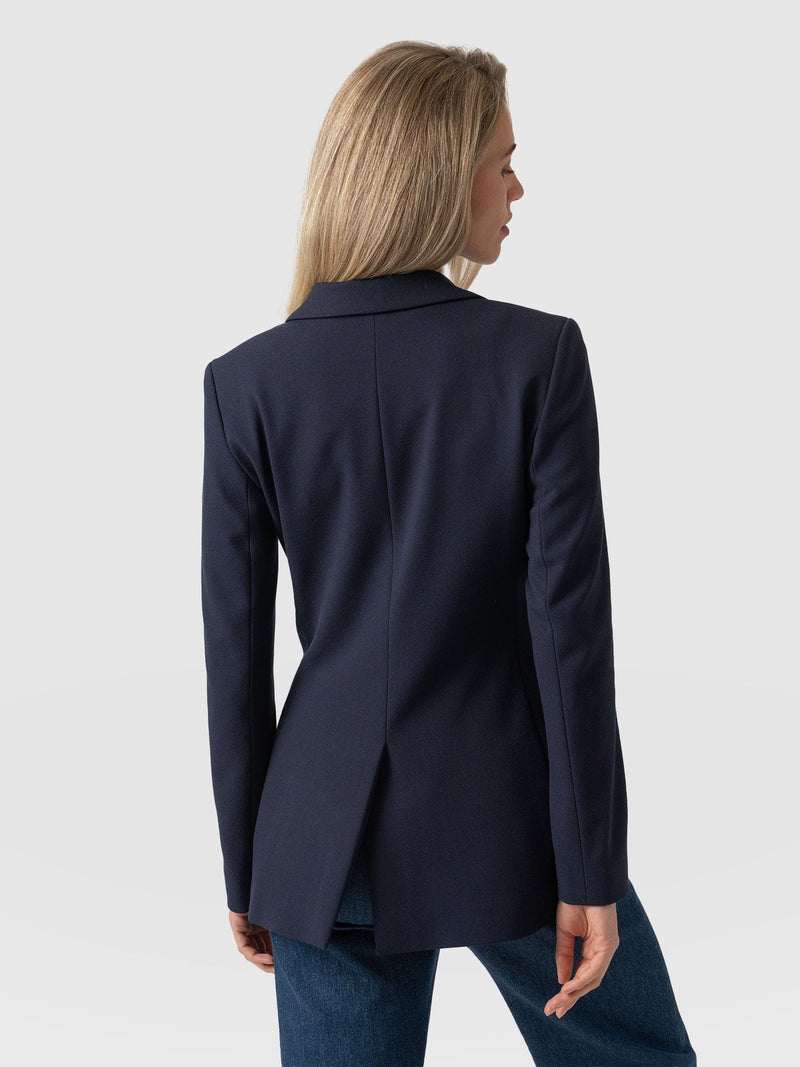 Cambridge Blazer Navy Crepe - Women's Blazers | Saint + Sofia® USA