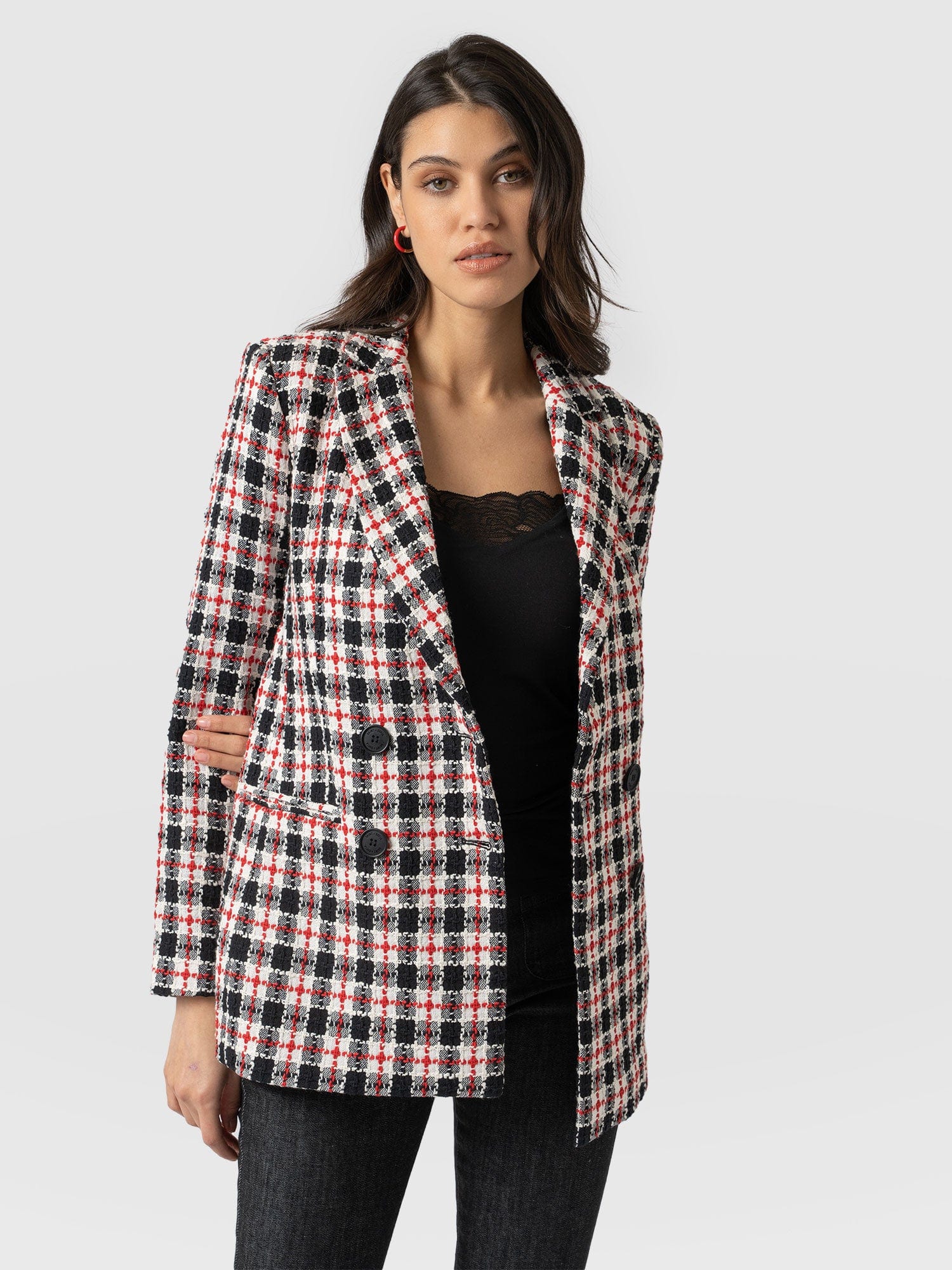 Womens boucle blazer sale