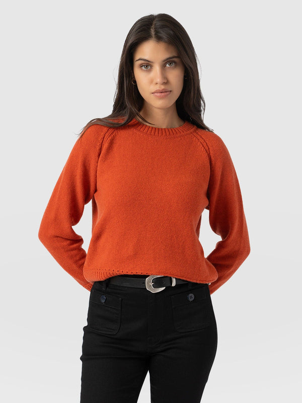 Cambridge Cashmere Sweater Orange - Women's Sweaters | Saint + Sofia® US