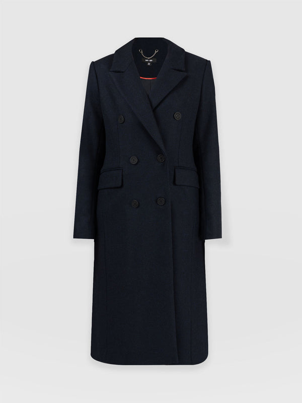 Cambridge Coat Navy Chevron - Women's Coats | Saint + Sofia® USA