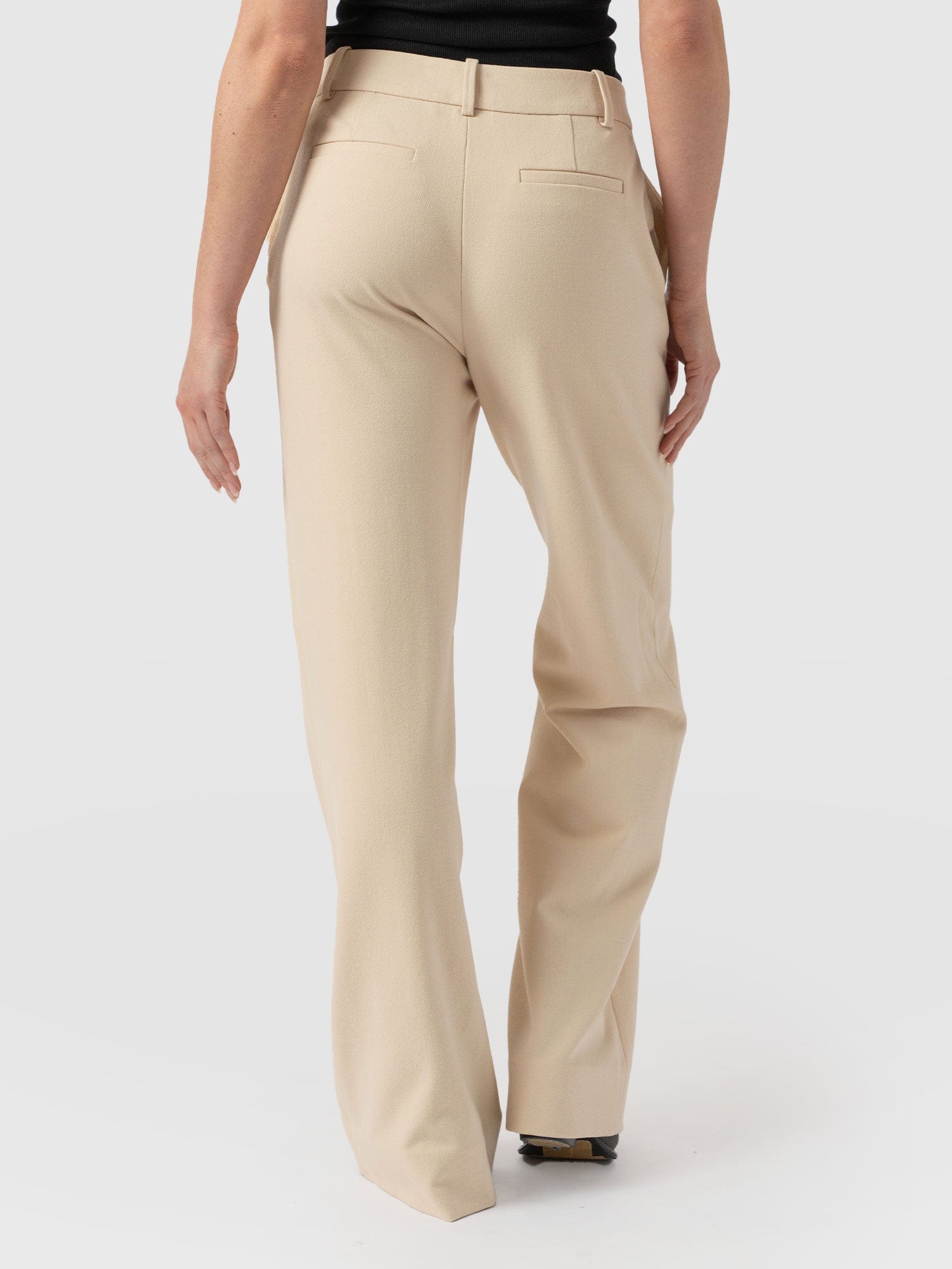Cambridge Tailored Wide Leg Pant Beige - Women's Pants | Saint + Sofia® USA