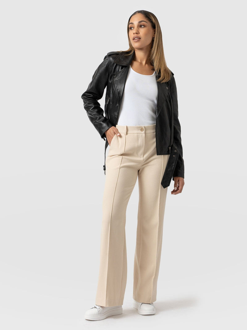 Cambridge Tailored Wide Leg Pant Beige - Women's Pants | Saint + Sofia® USA