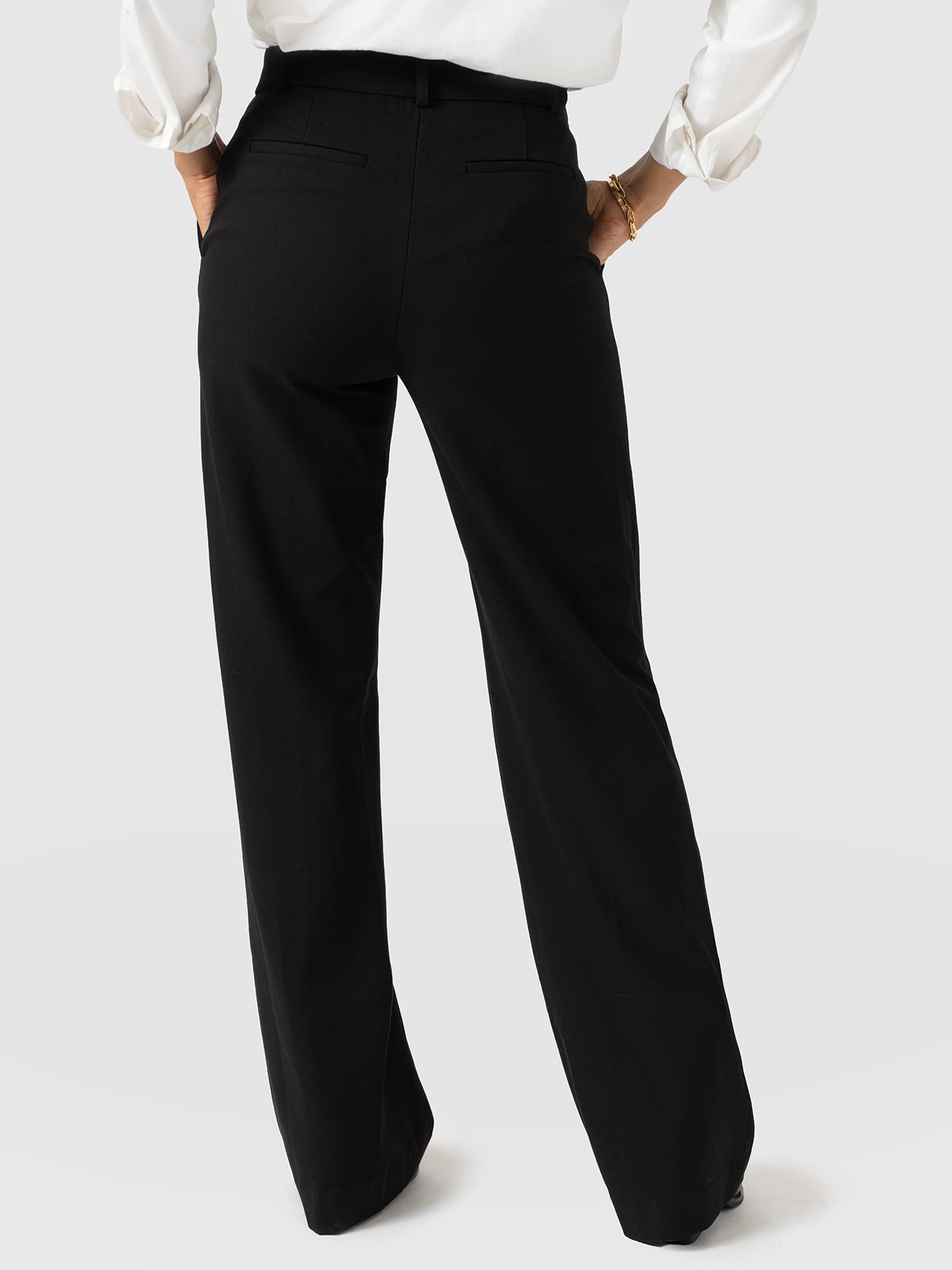 Cambridge Tailored Wide Leg Pant Black - Women's Pants | Saint and Sofia® USA