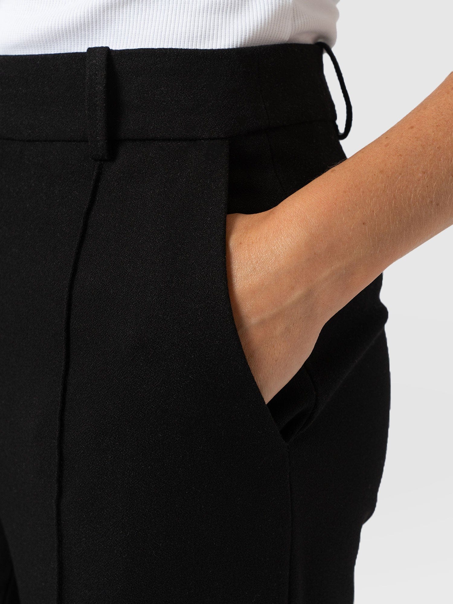 Cambridge Tailored Wide Leg Pant Black - Women's Pants | Saint + Sofia® USA