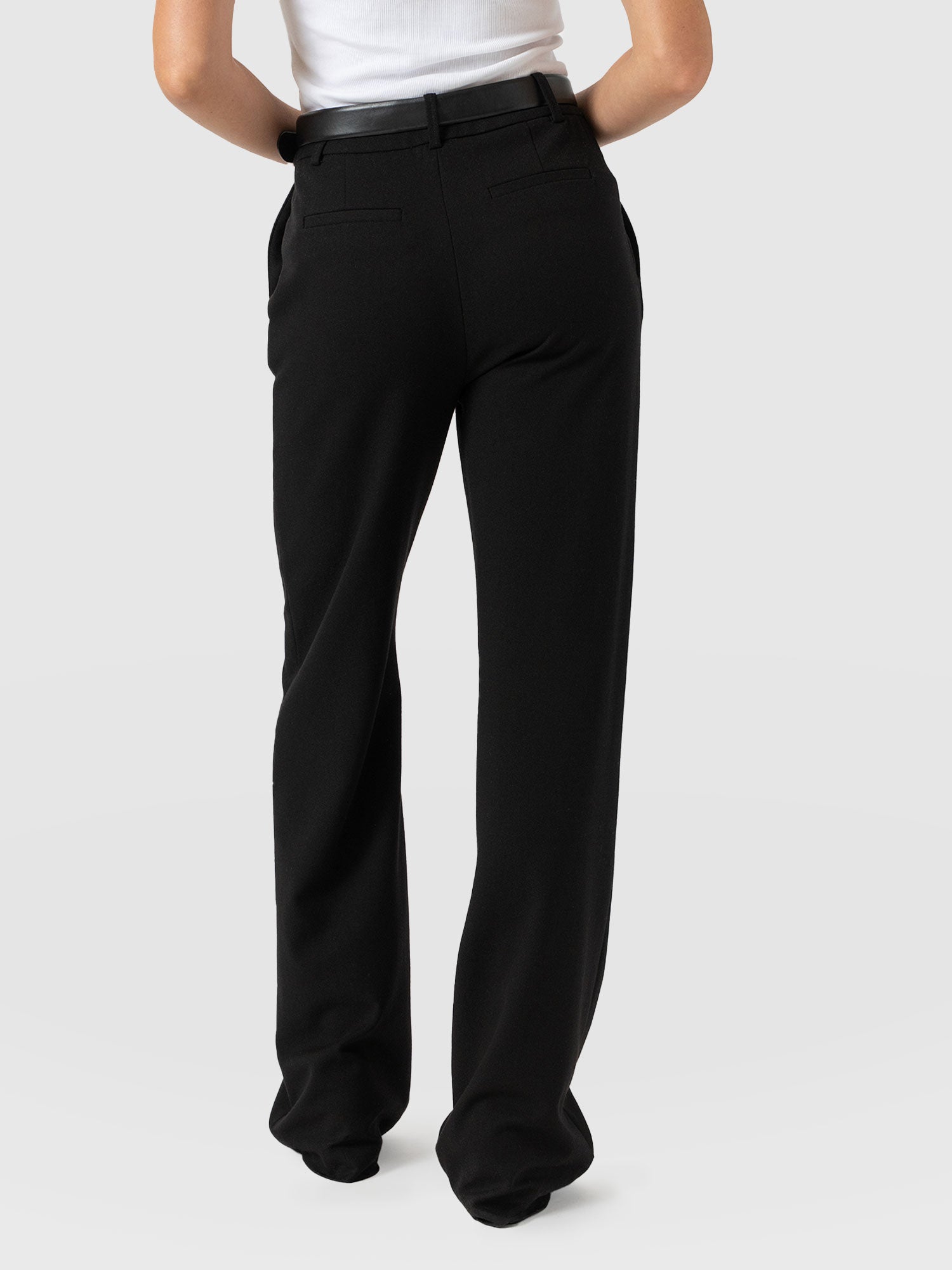 Cambridge Tailored Wide Leg Pant Black - Women's Pants | Saint + Sofia® USA