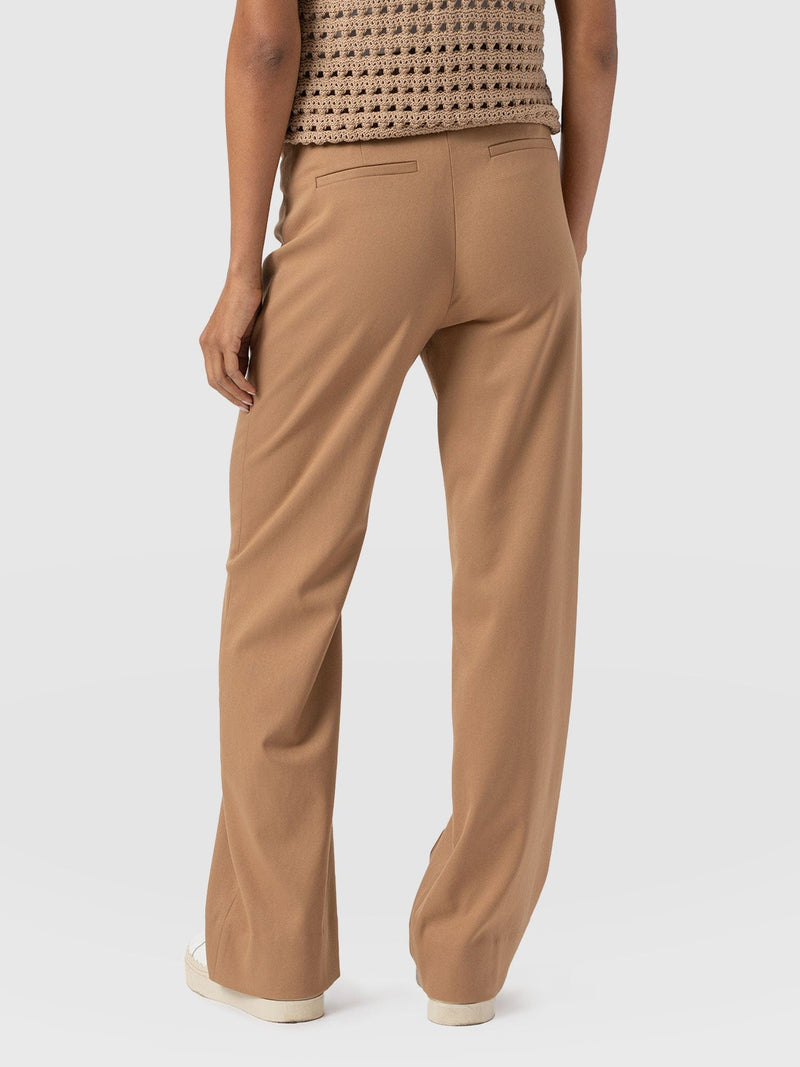 Cambridge Tailored Wide Leg Pant - Camel - Women's Pants | Saint + Sofia® US