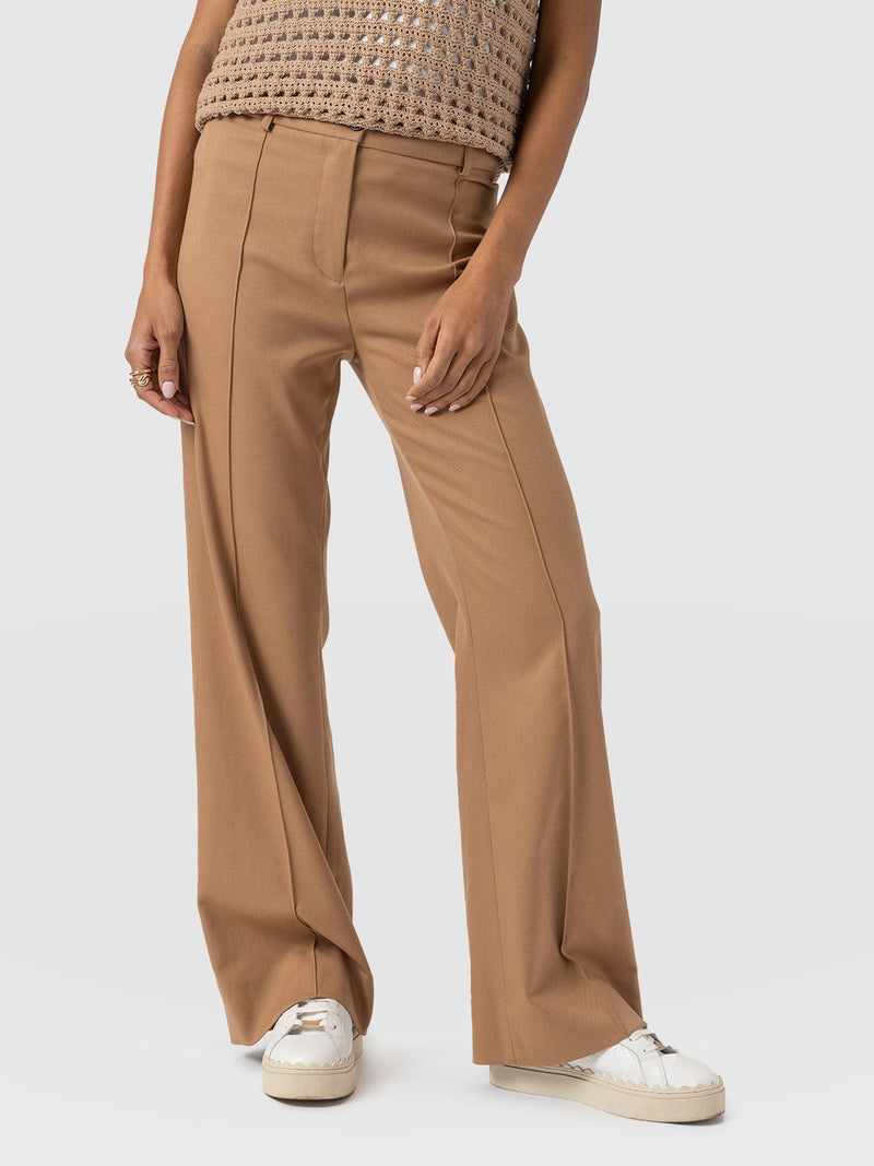 Cambridge Tailored Wide Leg Pant - Camel - Women's Pants | Saint + Sofia® US