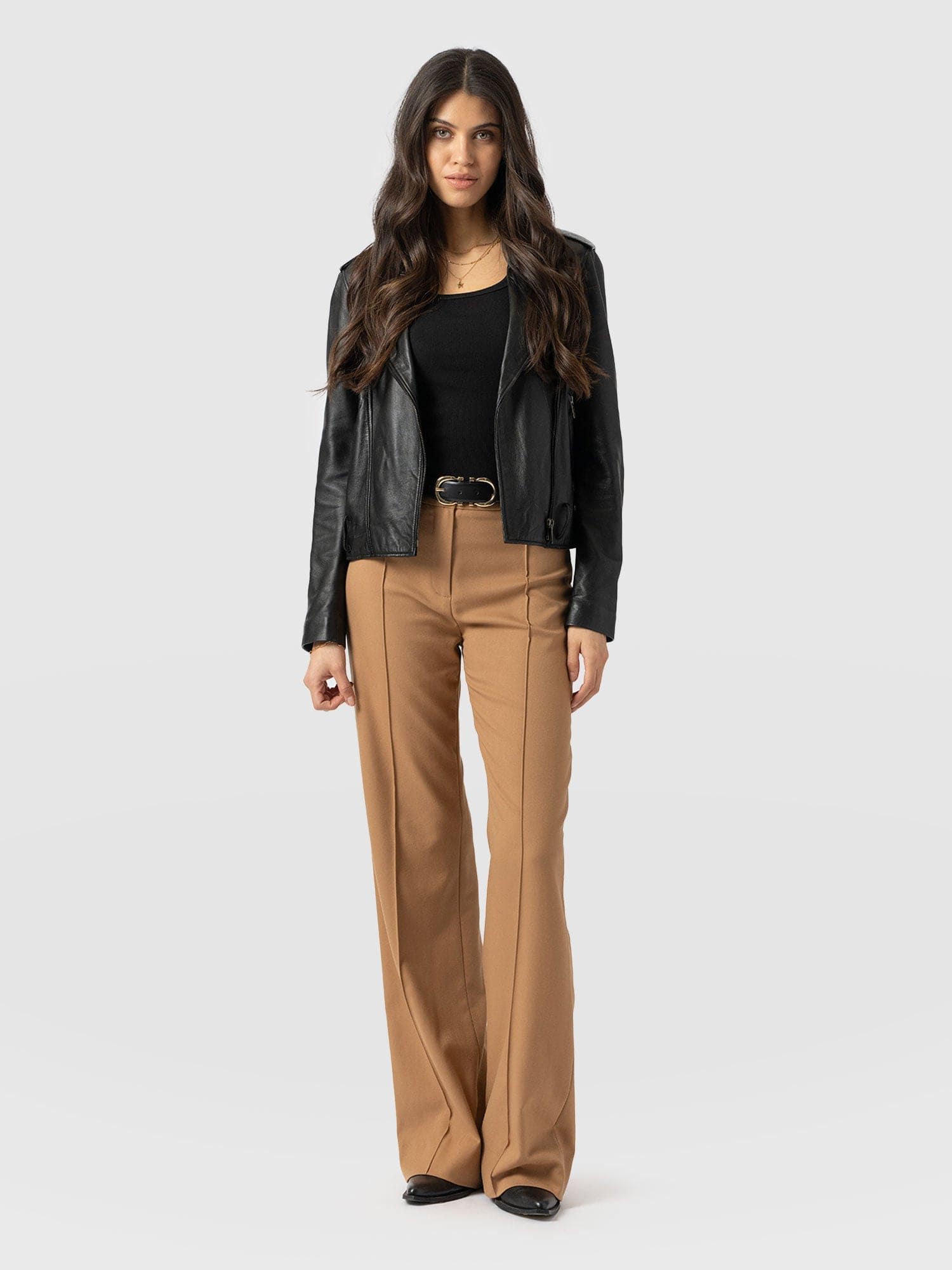 Cambridge Tailored Wide Leg Pant - Camel - Women's Pants | Saint + Sofia® US