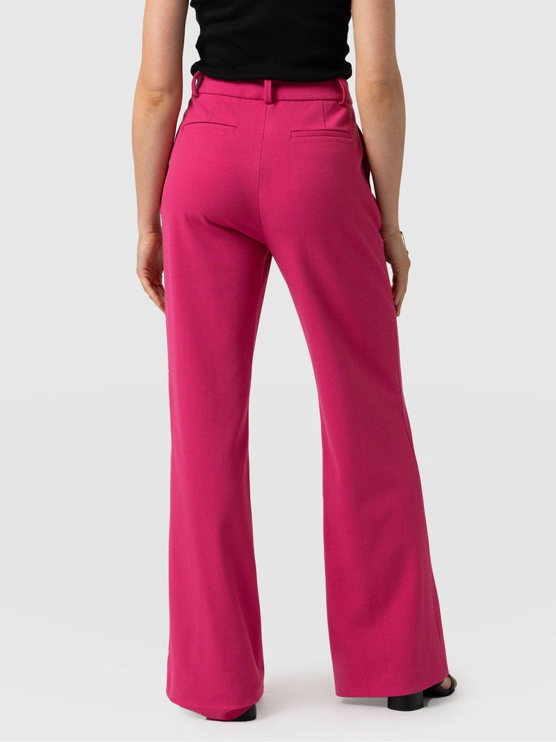 Cambridge Tailored Wide Leg Pant Hot Pink - Women's Pants | Saint + Sofia® USA