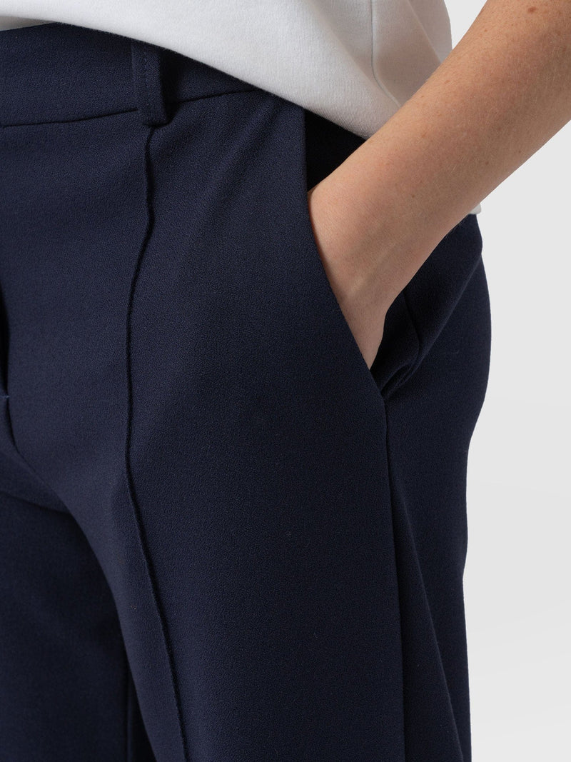 Cambridge Tailored Wide Leg Pant Navy - Women's Pants | Saint + Sofia® USA